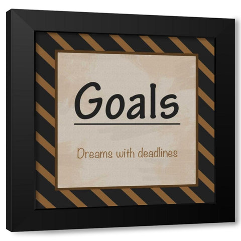 Goals Black Modern Wood Framed Art Print with Double Matting by Gibbons, Lauren