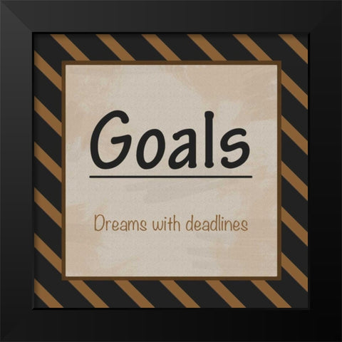Goals Black Modern Wood Framed Art Print by Gibbons, Lauren