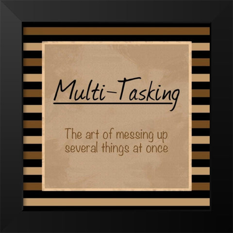 Multi Tasking Black Modern Wood Framed Art Print by Gibbons, Lauren