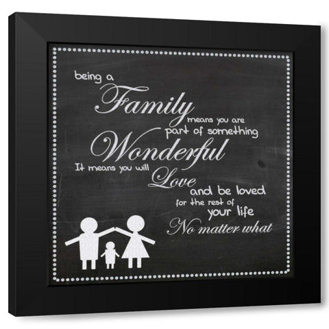 Family Chalk White Black Modern Wood Framed Art Print with Double Matting by Gibbons, Lauren