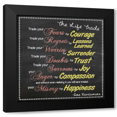 Life Trade Yellow Black Modern Wood Framed Art Print by Gibbons, Lauren