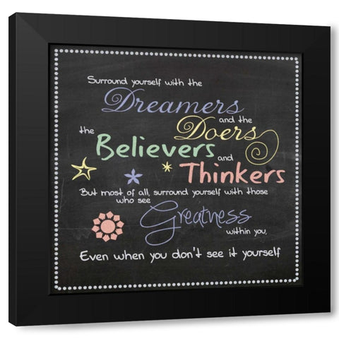Surround Your Self Color Black Modern Wood Framed Art Print by Gibbons, Lauren