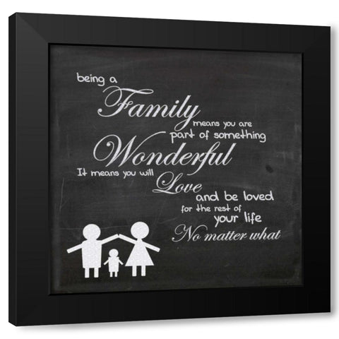 Family Chalk White NB Black Modern Wood Framed Art Print with Double Matting by Gibbons, Lauren