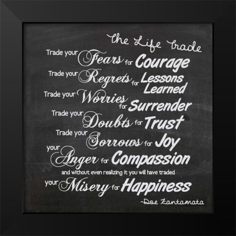 Life Trade White Black Modern Wood Framed Art Print by Gibbons, Lauren