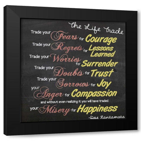 Life Trade Black Modern Wood Framed Art Print by Gibbons, Lauren