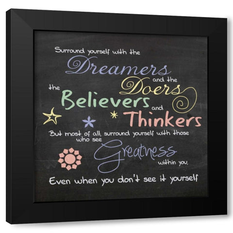 Surround Yourself Black Modern Wood Framed Art Print with Double Matting by Gibbons, Lauren