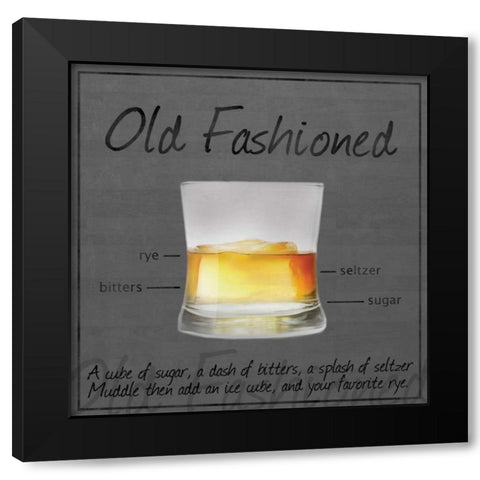 Old Fashioned Gray Black Modern Wood Framed Art Print with Double Matting by Gibbons, Lauren