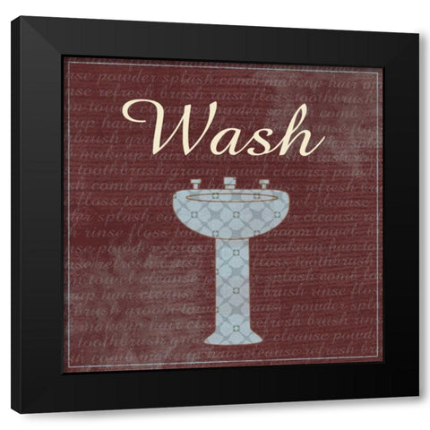 Wash Black Modern Wood Framed Art Print by Gibbons, Lauren