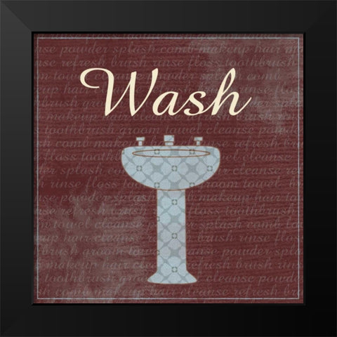 Wash Black Modern Wood Framed Art Print by Gibbons, Lauren