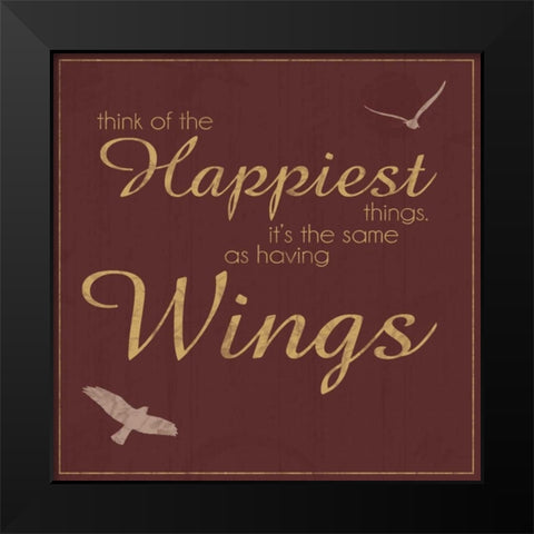 Having Wings Black Modern Wood Framed Art Print by Gibbons, Lauren