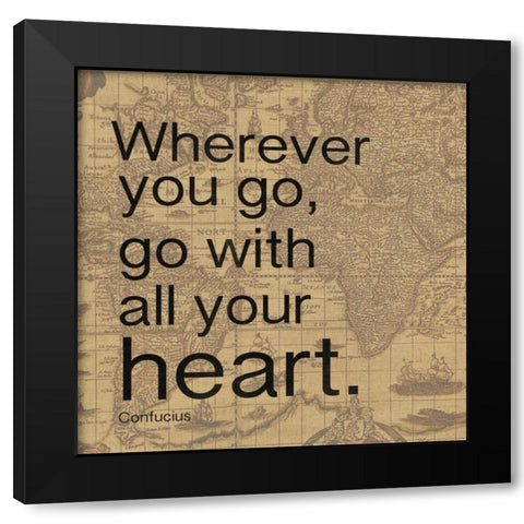 All Your Heart Black Modern Wood Framed Art Print with Double Matting by Gibbons, Lauren