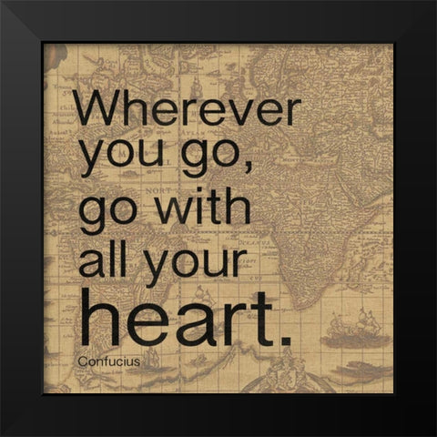 All Your Heart Black Modern Wood Framed Art Print by Gibbons, Lauren