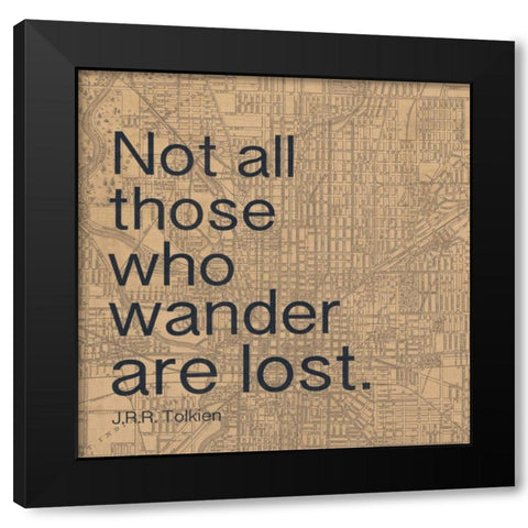 Wander Black Modern Wood Framed Art Print by Gibbons, Lauren