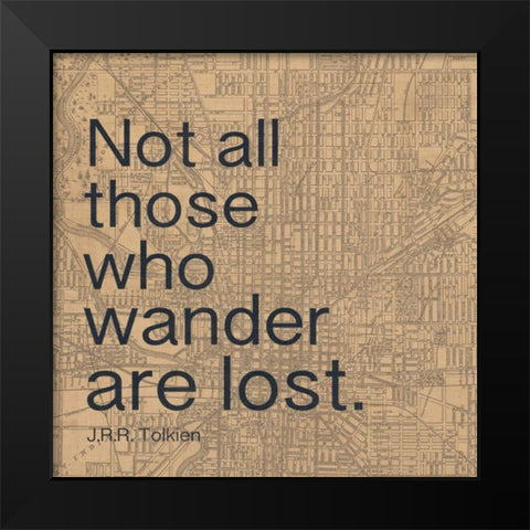 Wander Black Modern Wood Framed Art Print by Gibbons, Lauren