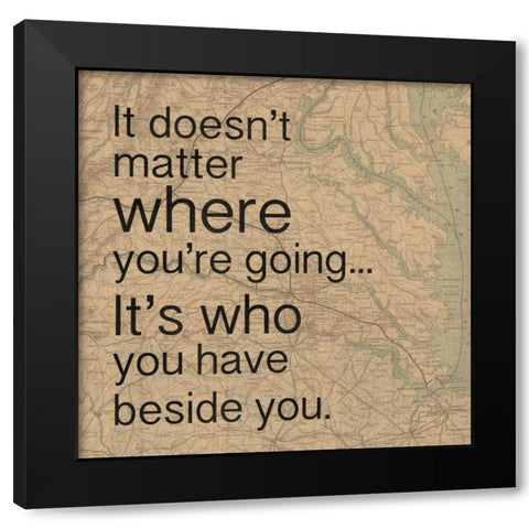 Beside You Black Modern Wood Framed Art Print with Double Matting by Gibbons, Lauren