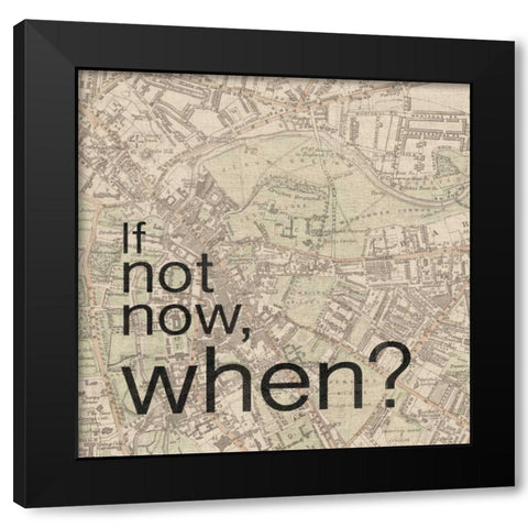 Not Now When Black Modern Wood Framed Art Print with Double Matting by Gibbons, Lauren