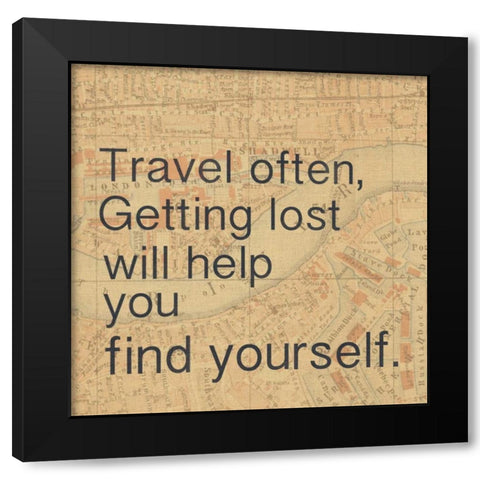 Find Yourself Black Modern Wood Framed Art Print with Double Matting by Gibbons, Lauren