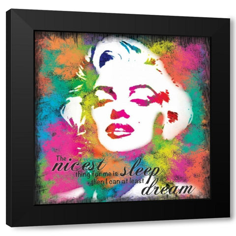 Marilyn Rainbow A Black Modern Wood Framed Art Print by Gibbons, Lauren