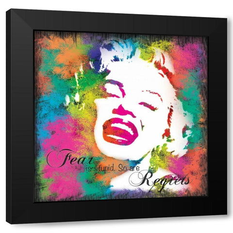 Marilyn Rainbow C Black Modern Wood Framed Art Print with Double Matting by Gibbons, Lauren
