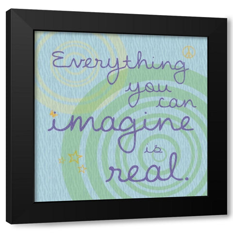 Imagine Black Modern Wood Framed Art Print by Gibbons, Lauren