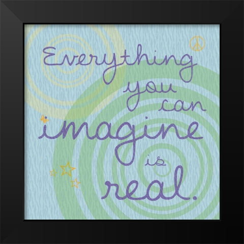 Imagine Black Modern Wood Framed Art Print by Gibbons, Lauren