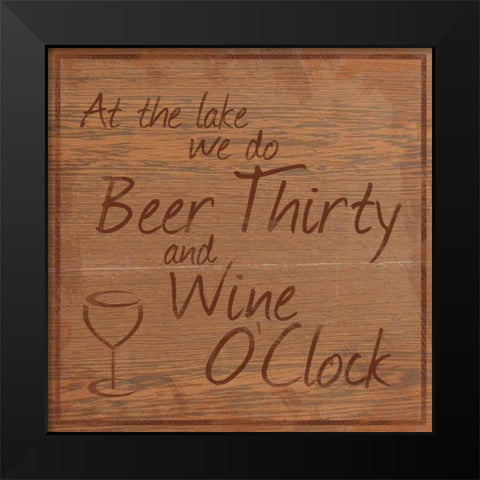 Beer Thirty Black Modern Wood Framed Art Print by Gibbons, Lauren