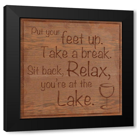 Relax Lake Black Modern Wood Framed Art Print with Double Matting by Gibbons, Lauren