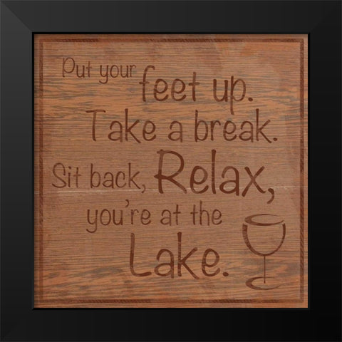 Relax Lake Black Modern Wood Framed Art Print by Gibbons, Lauren