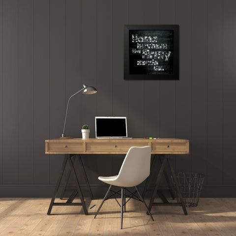Army Home Black Modern Wood Framed Art Print by Gibbons, Lauren