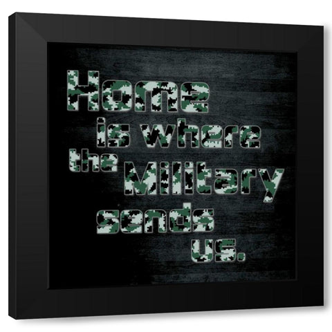 Military Home Black Modern Wood Framed Art Print with Double Matting by Gibbons, Lauren