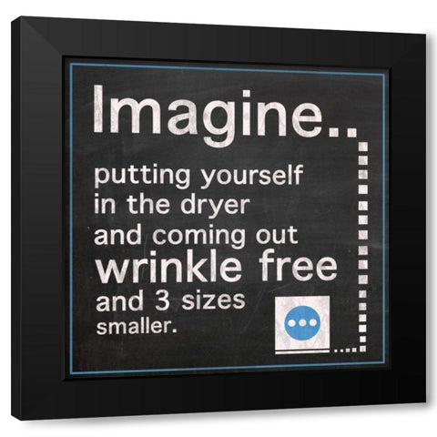 Imagine The Dryer Black Modern Wood Framed Art Print with Double Matting by Gibbons, Lauren