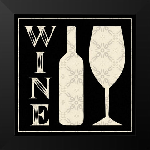 Wine C1 Black Modern Wood Framed Art Print by Gibbons, Lauren