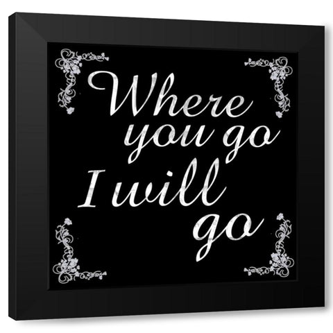 Where Go 4 Black Modern Wood Framed Art Print with Double Matting by Gibbons, Lauren