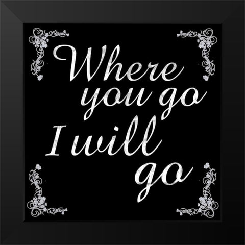 Where Go 4 Black Modern Wood Framed Art Print by Gibbons, Lauren