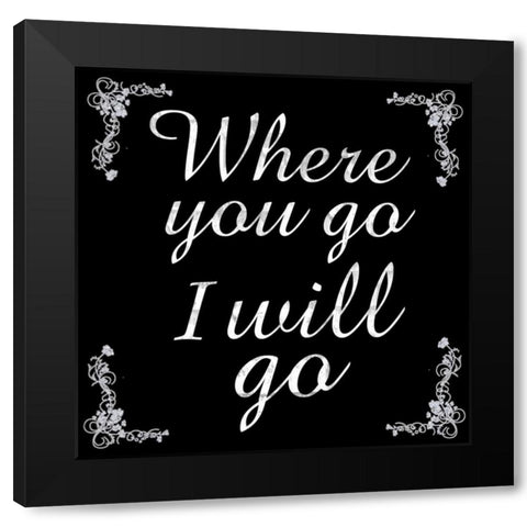 Where Go 5 Black Modern Wood Framed Art Print with Double Matting by Gibbons, Lauren