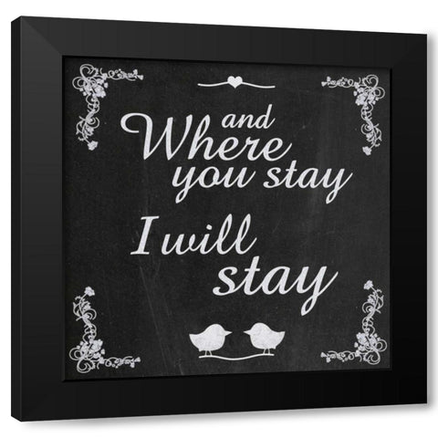 Where Stay 5 Black Modern Wood Framed Art Print by Gibbons, Lauren