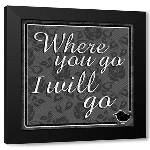 Where Go Black Modern Wood Framed Art Print with Double Matting by Gibbons, Lauren