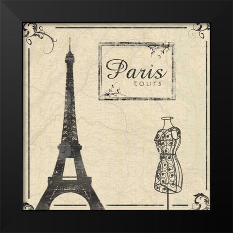 Paris 2b Black Modern Wood Framed Art Print by Gibbons, Lauren