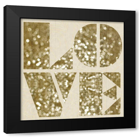 Love Black Modern Wood Framed Art Print with Double Matting by Gibbons, Lauren