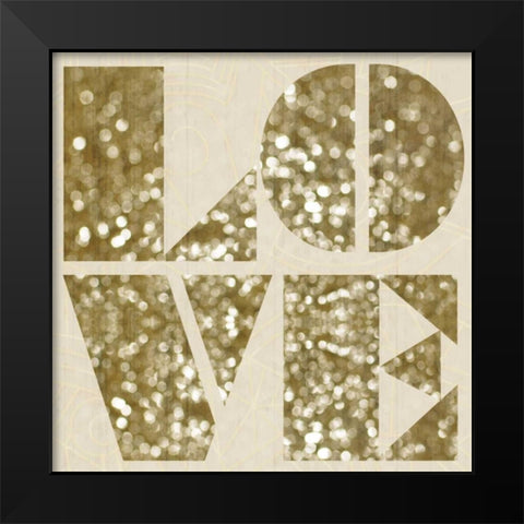 Love Black Modern Wood Framed Art Print by Gibbons, Lauren