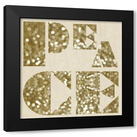 Peace Black Modern Wood Framed Art Print by Gibbons, Lauren