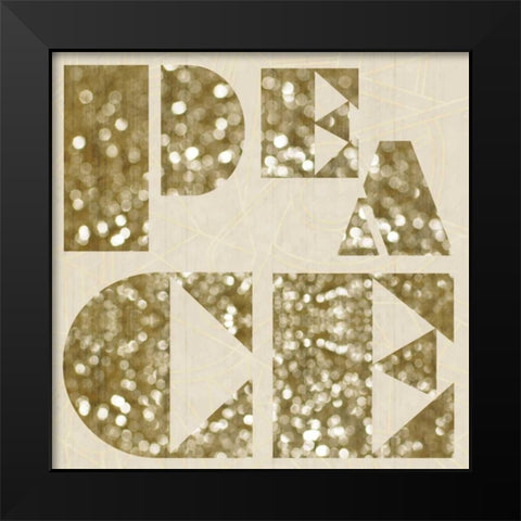 Peace Black Modern Wood Framed Art Print by Gibbons, Lauren