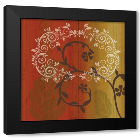Floral 2 Black Modern Wood Framed Art Print by Gibbons, Lauren