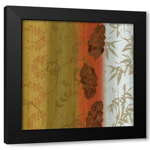 Floral 3 Black Modern Wood Framed Art Print with Double Matting by Gibbons, Lauren