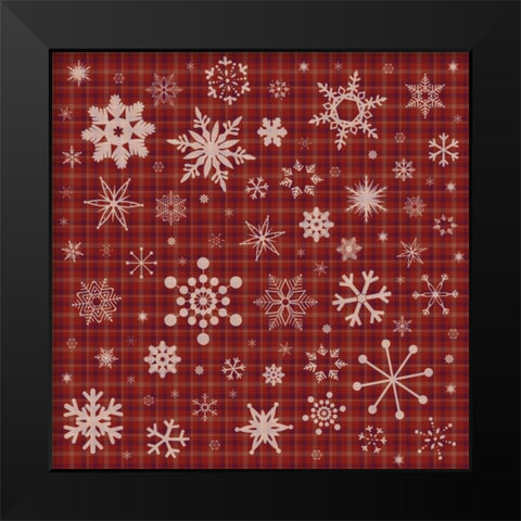 Snow Flake 2 Black Modern Wood Framed Art Print by Gibbons, Lauren