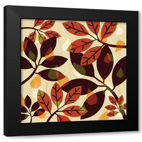 Leaf 3 Black Modern Wood Framed Art Print by Gibbons, Lauren