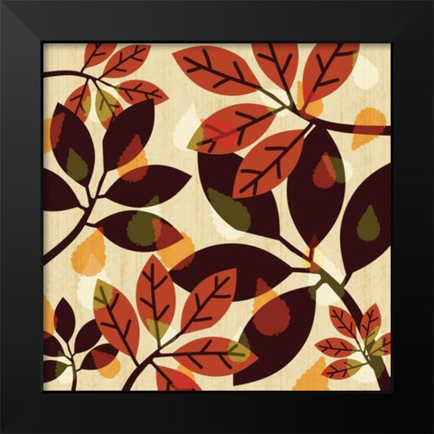 Leaf 3 Black Modern Wood Framed Art Print by Gibbons, Lauren