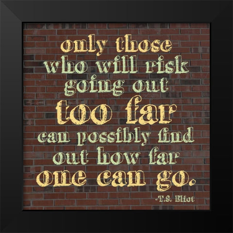 How Far Black Modern Wood Framed Art Print by Gibbons, Lauren