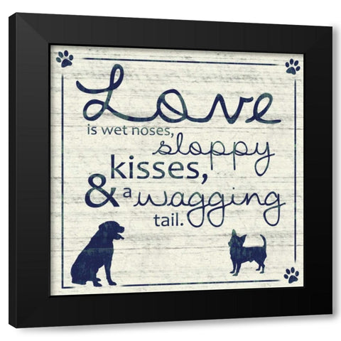 Love Pups 2 Black Modern Wood Framed Art Print by Gibbons, Lauren