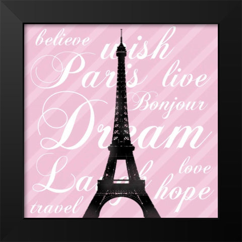 Paris Dream 3 Black Modern Wood Framed Art Print by Gibbons, Lauren